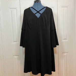 Ashley Graham Beyond Black Criss Cross Dress Sz 14W